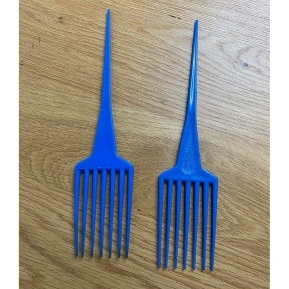 VTG Goody Rat Tail Pick Hair Lift Unisex 8in Blue Good Set of 2 Styling Tools